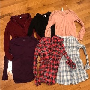 Lot of maternity long sleeve shirts